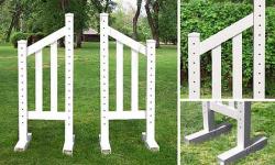 5&#039; Angle Picket Wing Standard - Pair - OUT OF STOCK Horse Jumps